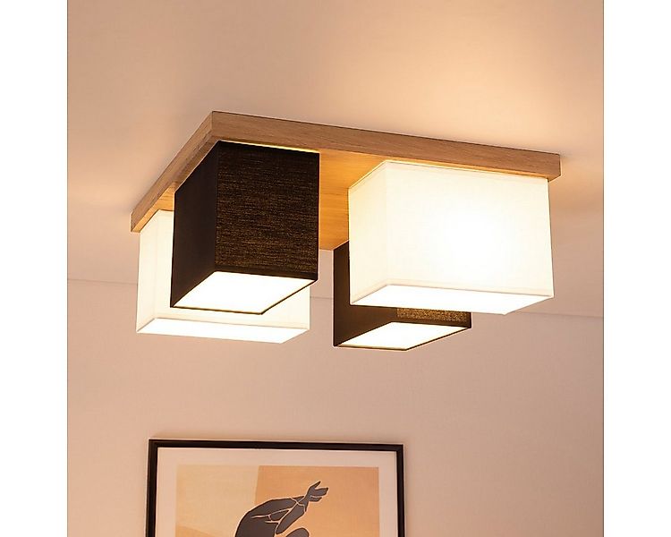 MeLiTec LED Deckenleuchte Paloma D129 Holz, Holz Deckenleuchte Paloma D129 günstig online kaufen