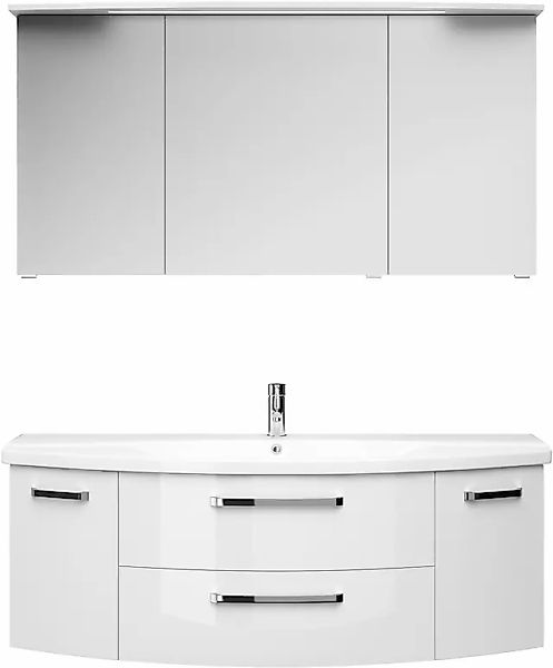 Saphir Badmöbel-Set "Serie 4010 2-teilig Keramik-Waschtisch mit LED-Spiegel günstig online kaufen