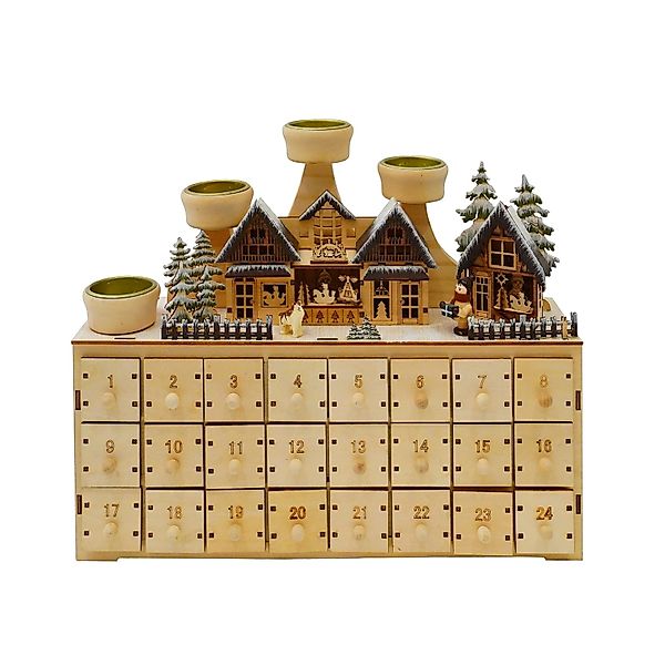 HTI-Living Kerzenständer Adventsleuchter mit Adventskalender zum günstig online kaufen