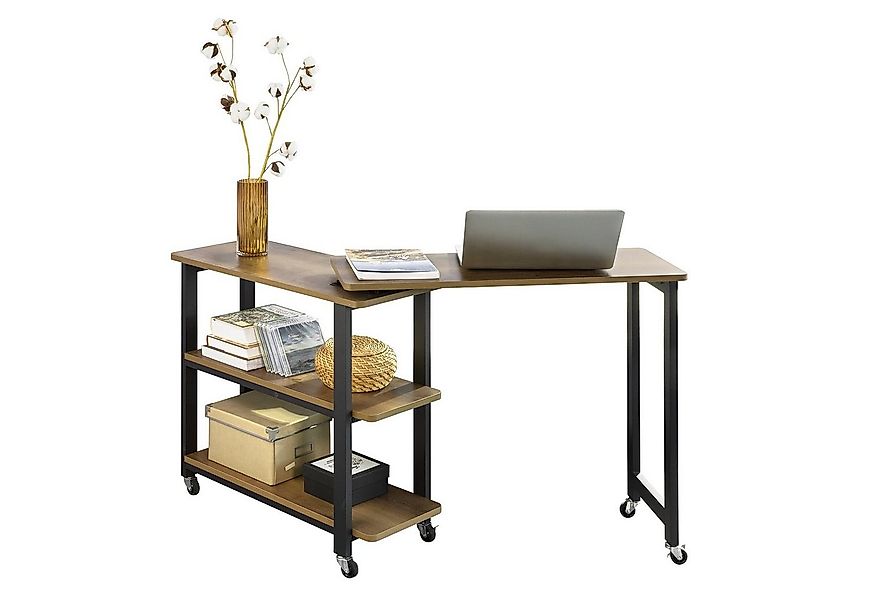 SoBuy Beistelltisch FWT83, mit 2 Ablagen Sofatisch mit Rollen Couchtisch Ec günstig online kaufen