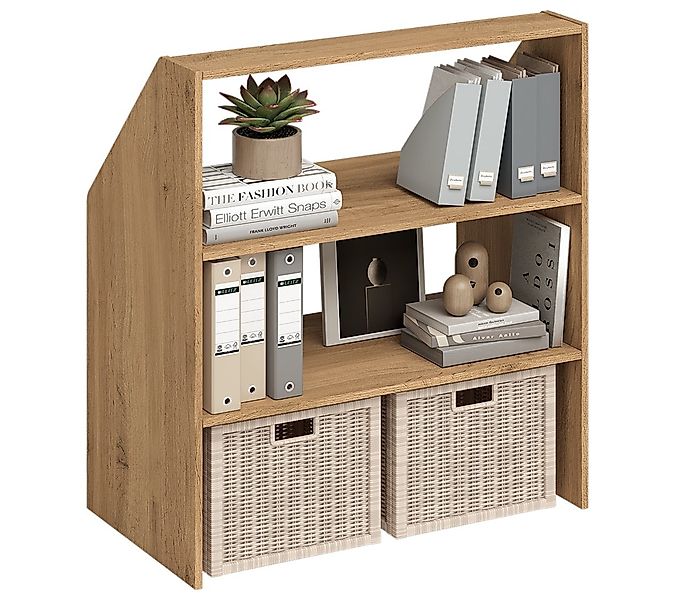 Bellamio Regal Aland Dachschrägenregal 45 Grad-Winkel, Eiche, 90 cm breit, günstig online kaufen