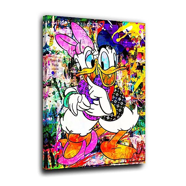 Artedinoi Leinwandbild Duck Loving Forever Comic günstig online kaufen