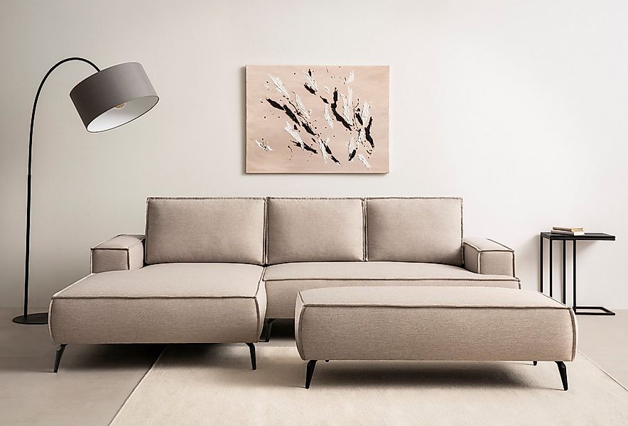 Home affaire Sitzgruppe TVINNU, Polsterecke L-Form, Schlaffunktion, mit Hoc günstig online kaufen