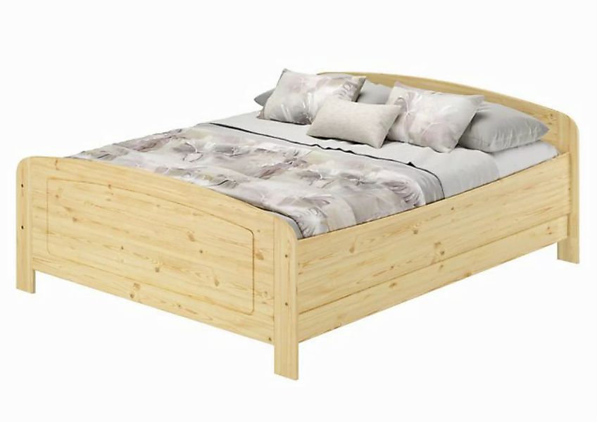 ERST-HOLZ Bett Gemütliches Doppelbett 200x200 extra hoch Echtholzbett Kiefe günstig online kaufen