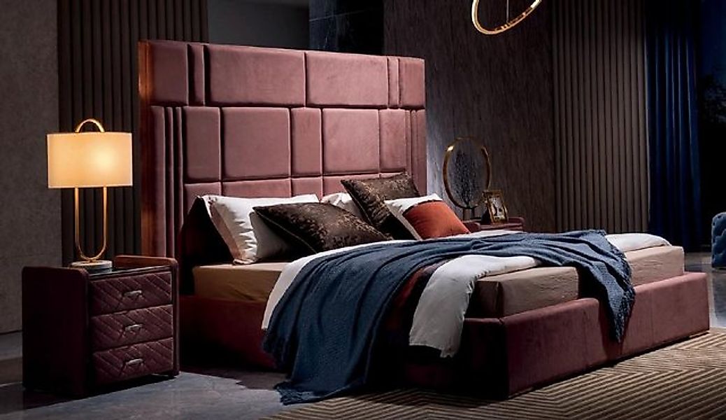JVmoebel Bett Klassisch Polster Doppel Hotel Betten Schlaf Zimmer Textil Bu günstig online kaufen