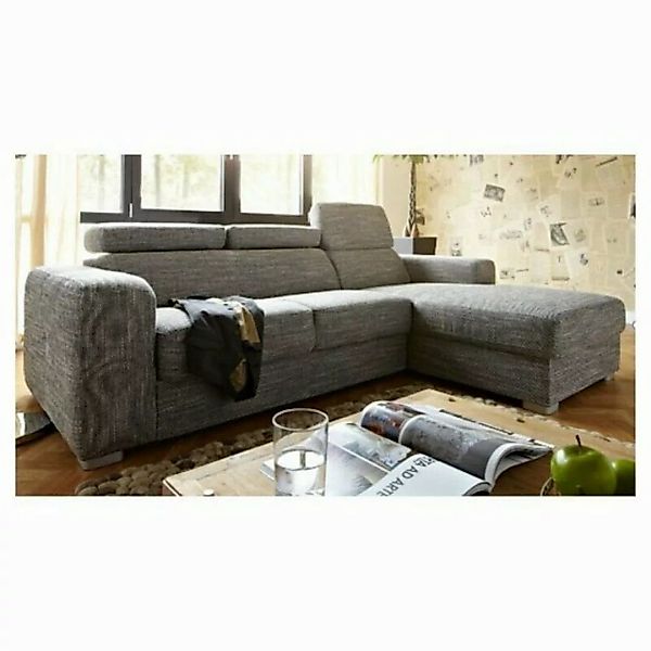 JVmoebel Sofa Schlafsofa Ausziehbare Couch Stoff Eck Sofa Polster Ecke Text günstig online kaufen