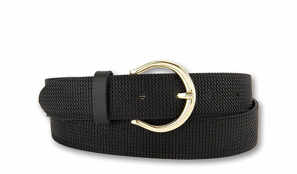 BERND GÖTZ Ledergürtel "Ledergürtel mit feiner Streifenprägung und Goldschl günstig online kaufen