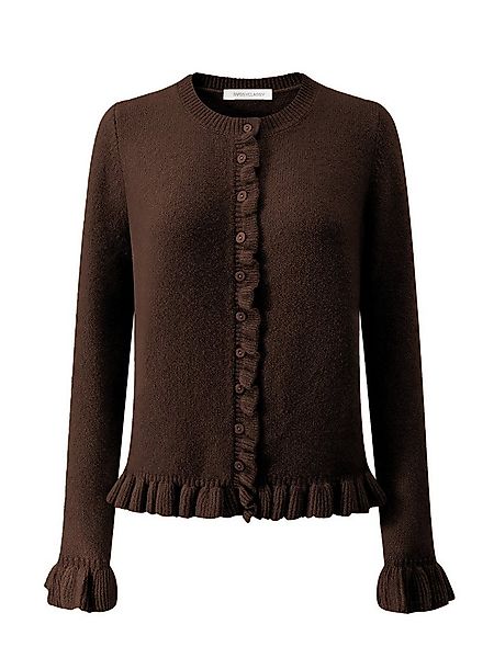 SASSYCLASSY Cardigan Elegante Strickjacke Damen mit Rüschendetails Feminine günstig online kaufen