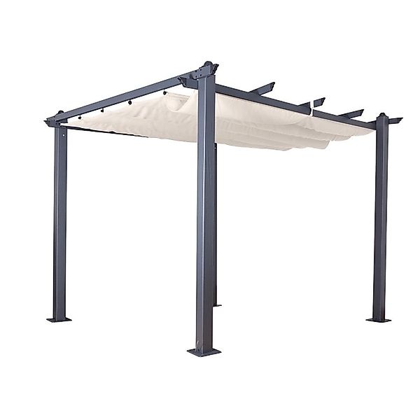 Jet-Line Gartenpavillon Luxor aus Alu mit Schiebedach 3 x 4 Meter in Anthra günstig online kaufen