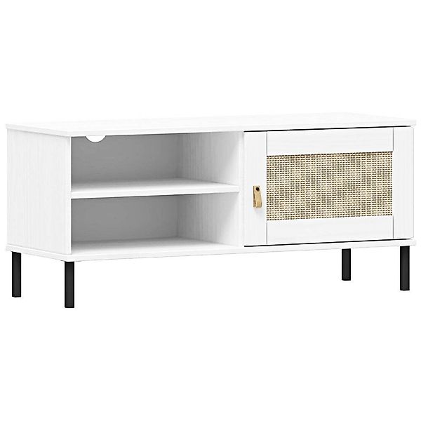 TV Board in Kiefer massiv weiß 105 cm breit, WATFORD-69 günstig online kaufen