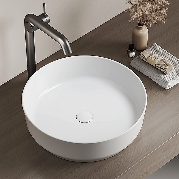 EMKE Aufsatzwaschbecken Oval Waschschüssel keramik Waschtisch günstig online kaufen