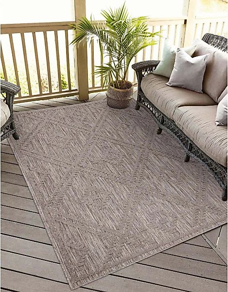 Carpet City Teppich "In-& Outdoorteppich Santorini 454, 3D-Effekt, Raute-Op günstig online kaufen