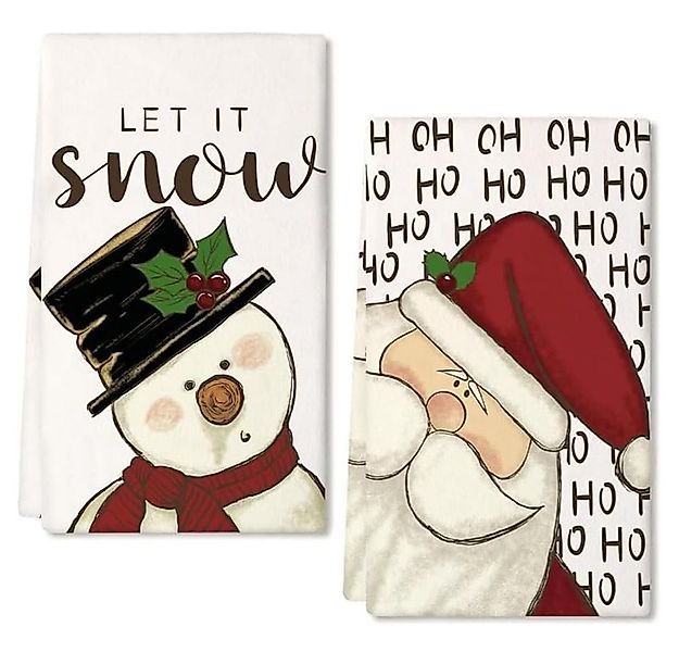 FOUORTUNATE-BEE Tischläufer Weihnachtsdeko Innen, Geschirrtücher 2er, Weihn günstig online kaufen