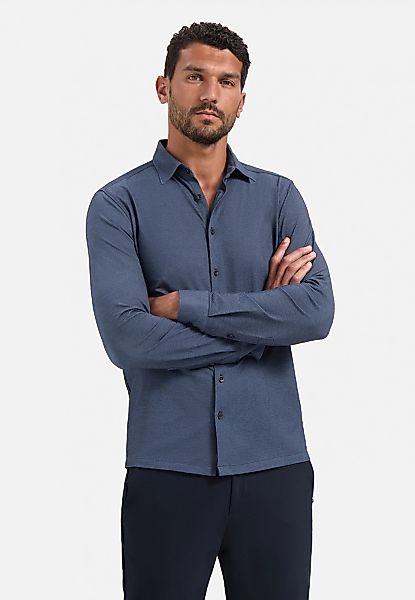 NO EXCESS Langarmhemd "No Excess Meliertes Jerseyhemd Shirt Jersey" günstig online kaufen