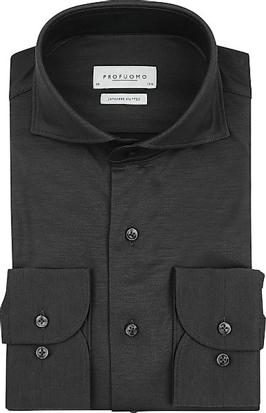 Profuomo Japanese Knitted Hemd Anthrazit - Größe 38 günstig online kaufen