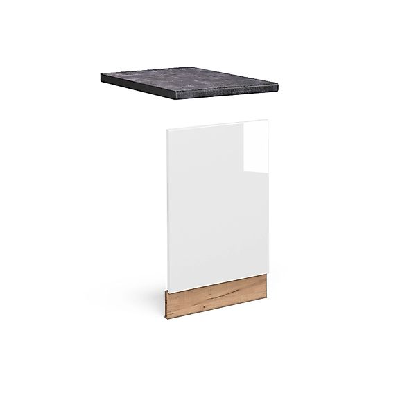 Vicco Frontblende Fame-Line Weiß Hochglanz/Goldkraft Eiche 45 cm AP Anthraz günstig online kaufen