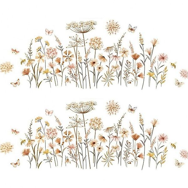 BlingBin Wandtattoo Wandsticker Blumen Boho Wandaufkleber, günstig online kaufen