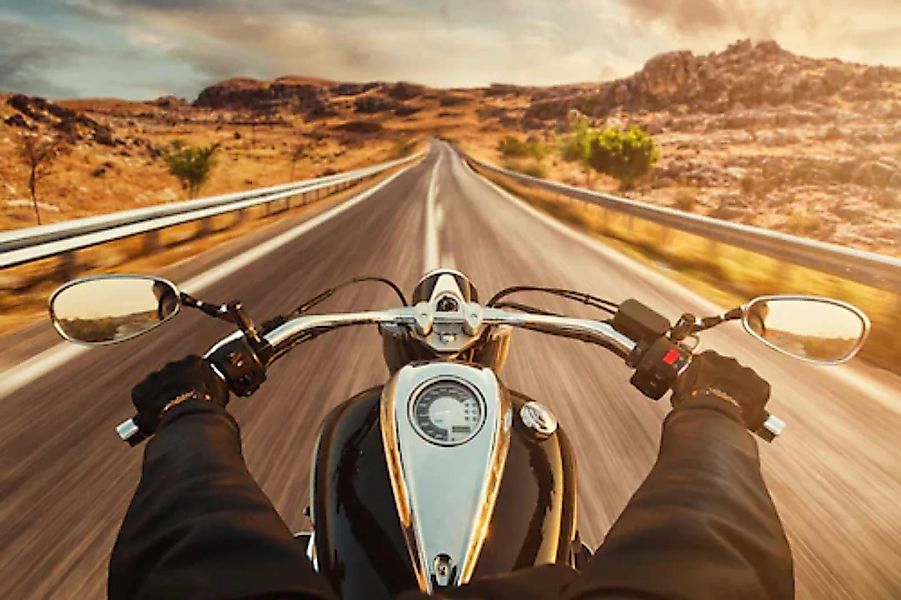Papermoon Fototapete »Motorrad fahren« günstig online kaufen