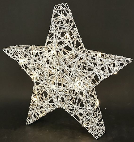 I.GE.A. Dekostern LED Stern mit Timer 33 cm, 1 St., Deko Warmweiß Leuchtste günstig online kaufen