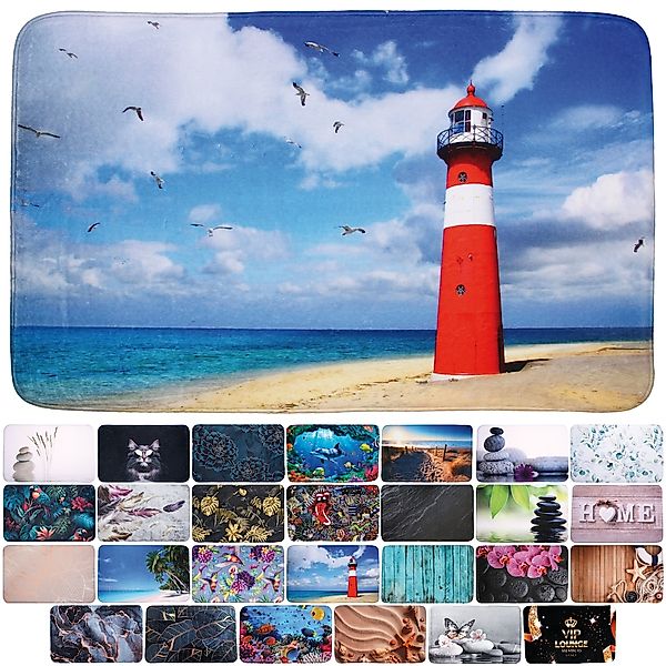 Sanilo Badaccessoire-Set "Leuchtturm" bestehend aus WC-Sitz, Badteppich und günstig online kaufen