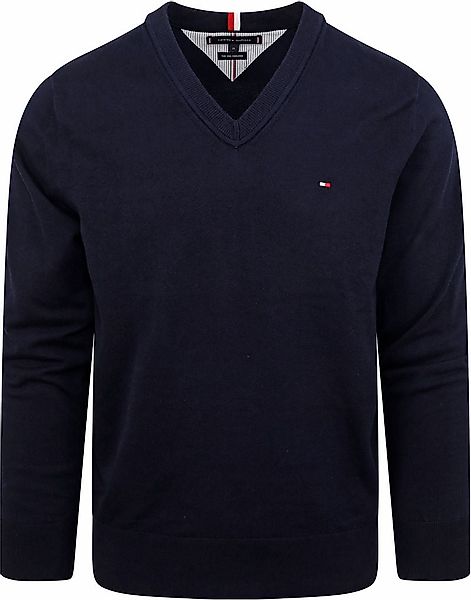Tommy Hilfiger Pullover V-Ausschnitt Navy - Größe XXL günstig online kaufen
