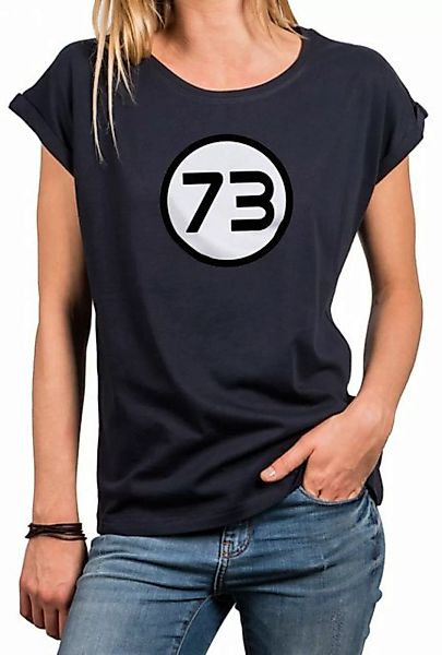 MAKAYA Print-Shirt Damen Magische Zahl 73 Sheldon Big Mathematiker Aufdruck günstig online kaufen
