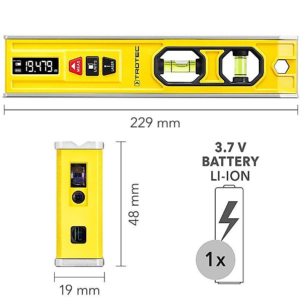TROTEC Laserwasserwaage BD1L, 0,20 m bis günstig online kaufen