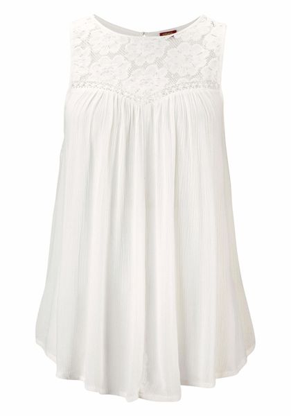 Buffalo Crepebluse mit Spitzeneinsatz, Blusentop, Boho-Style günstig online kaufen