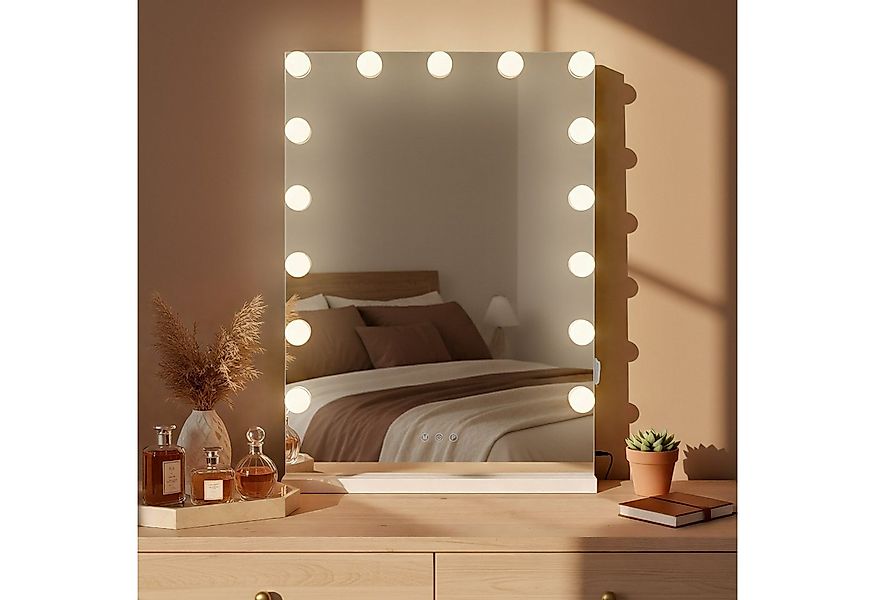 CLP Schminkspiegel Murrieta, LED, dimmbar, drei Lichtmodi, USB-Port günstig online kaufen