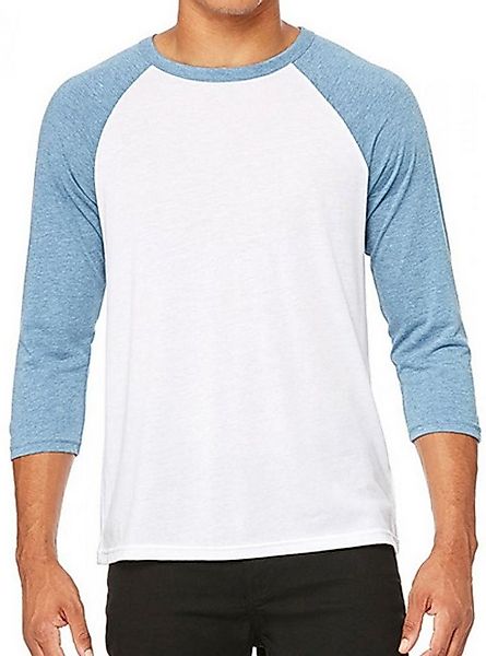 Bella + Canvas Langarmshirt Herren 3 / 4 Sleeve Baseball T-Shirt günstig online kaufen
