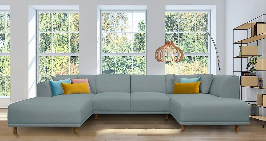andas Wohnlandschaft »Maroon U-Form« in skandinavischem Design, mit losen K günstig online kaufen