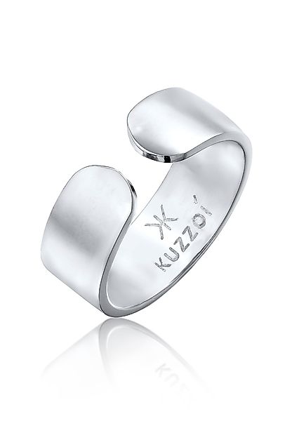 Kuzzoi Silberring Bandring Klares Design Offen günstig online kaufen