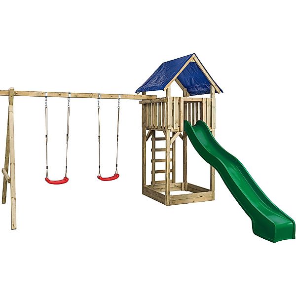 SwingKing Spielgerät Jonas mit Rutsche Grün 421 cm x 350 cm x 297 cm günstig online kaufen