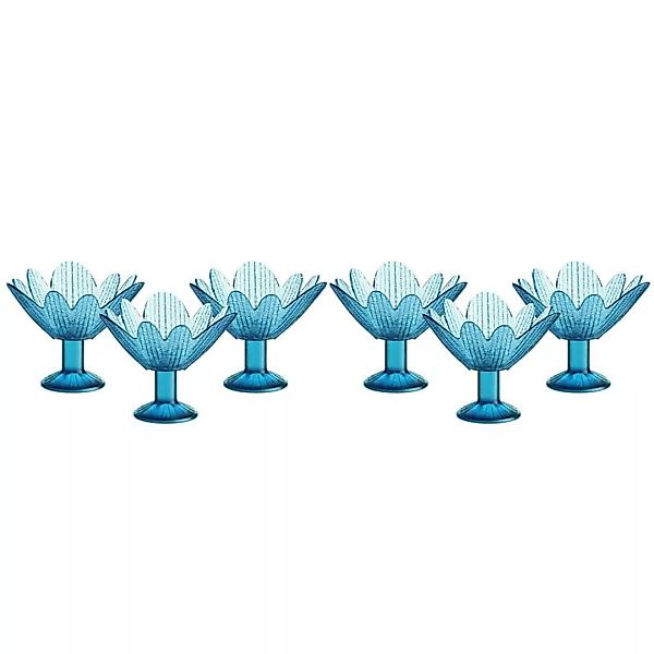 Eiscremeglas Seerose 6er-Set Colori Vero 11cm blau günstig online kaufen