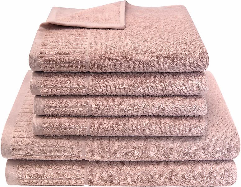 Dyckhoff Handtuch Set "Bridge" Set 6 Stk. Walkfrottier 4 Handtücher (50x100 günstig online kaufen