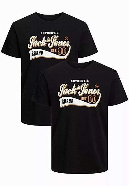 Jack & Jones T-Shirt 2-er Set Logo T-Shirt Kurzarm Basic Shirt JJELOGO (2-t günstig online kaufen