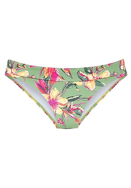 LASCANA Bikini-Hose "Malia" mit Umschlagbund mit tropischem Print günstig online kaufen
