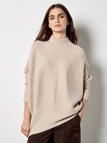 Apricot Strickpullover Oversized-Pullover mit Stehkragen günstig online kaufen