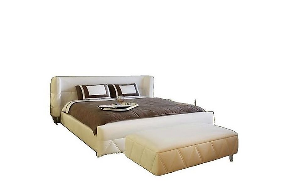 JVmoebel Bett Modernes Design Bett Hotel XXL Betten Luxus Stil Leder 180x20 günstig online kaufen