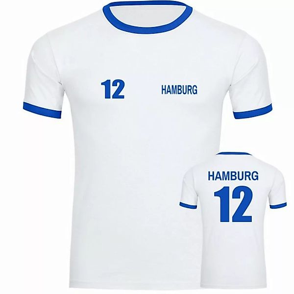 multifanshop T-Shirt Kontrast Hamburg - Trikot 12 - Männer günstig online kaufen