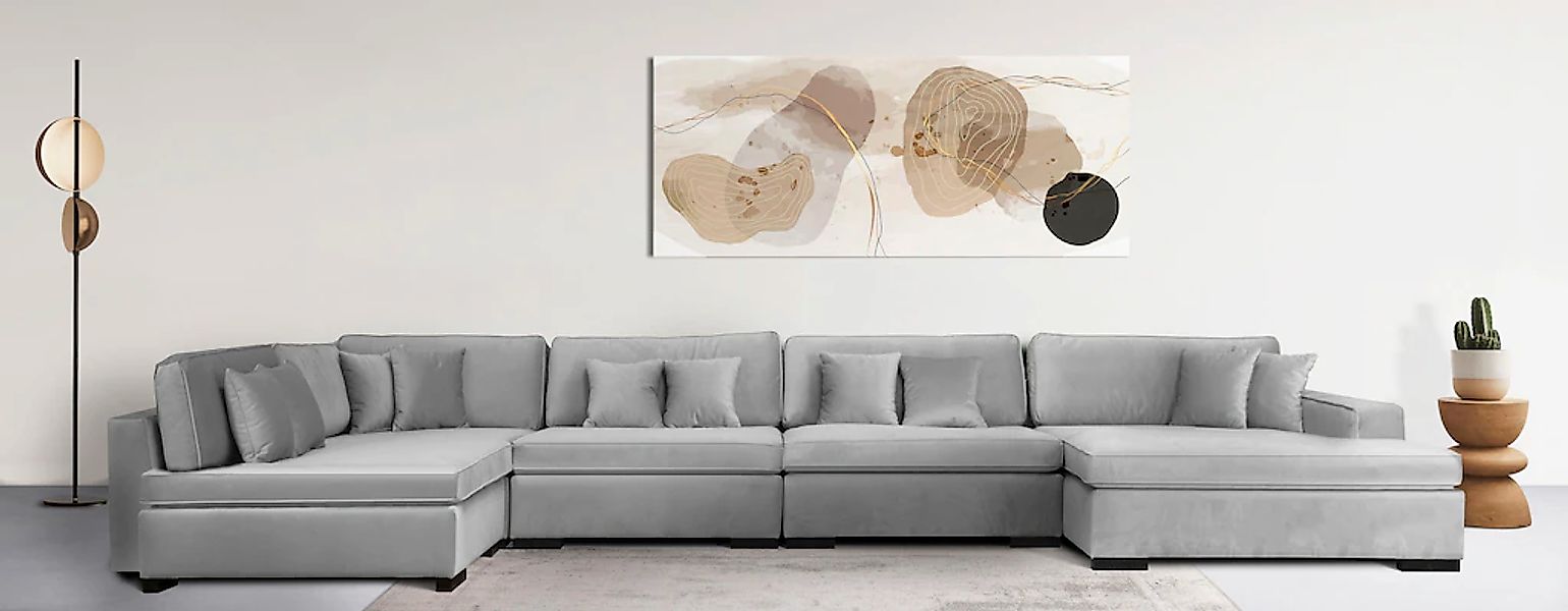 Home affaire Wohnlandschaft "Skara XXL U-Form", Lounge-Sofa XXL mit Federke günstig online kaufen