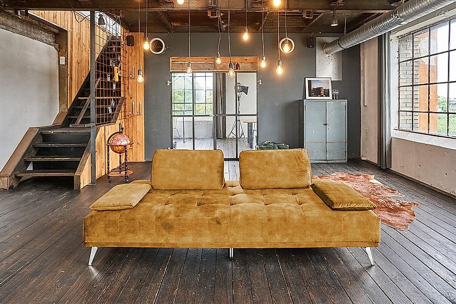 KAWOLA Schlafsofa WIOLO Velvet cognac - günstig online kaufen
