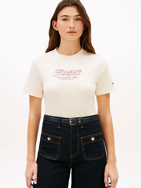 Tommy Hilfiger Kurzarmshirt "TILT GRAPHIC REG C-NK SS TEE" mit großem Logo- günstig online kaufen