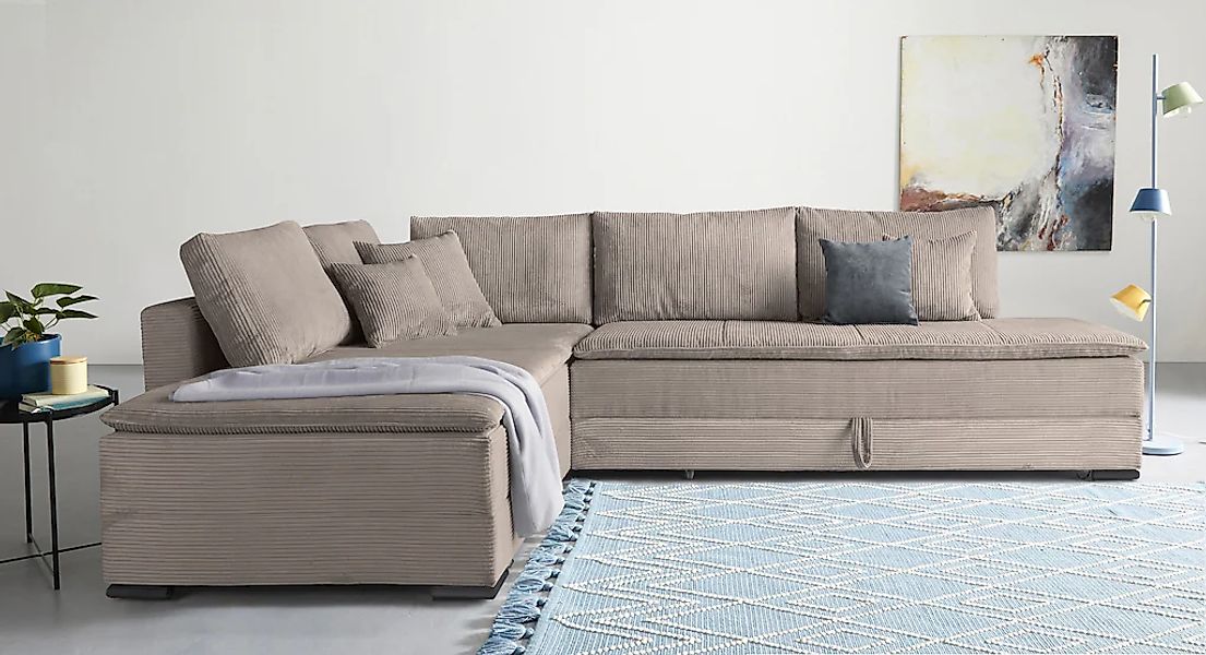 INOSIGN Ecksofa "Night & Day L-Form mit Dauer-Schlaffunktion, Cord-Bezug", günstig online kaufen