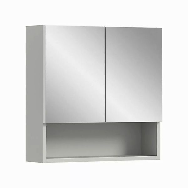 freiraum Badezimmerspiegelschrank Copa in Hellgrau - 55x55x17cm (BxHxT) günstig online kaufen