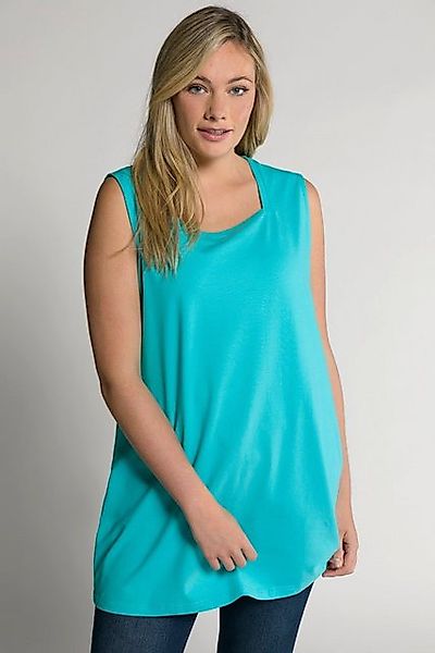 Ulla Popken Longshirt Longtop Classic Fit Carré-Ausschnitt ärmellos günstig online kaufen