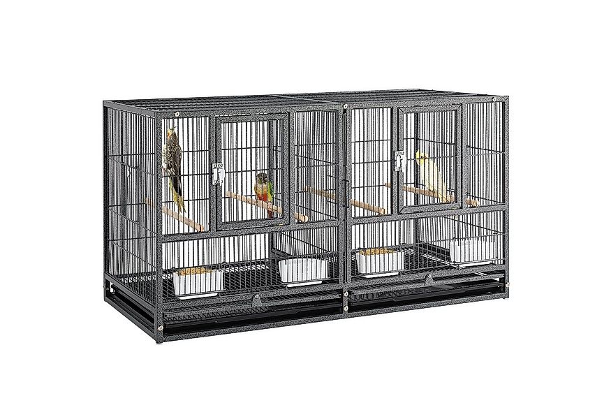 Yaheetech Vogelkäfig, Großer Vogelvoliere Papageienkäfig Doppelkäfig günstig online kaufen