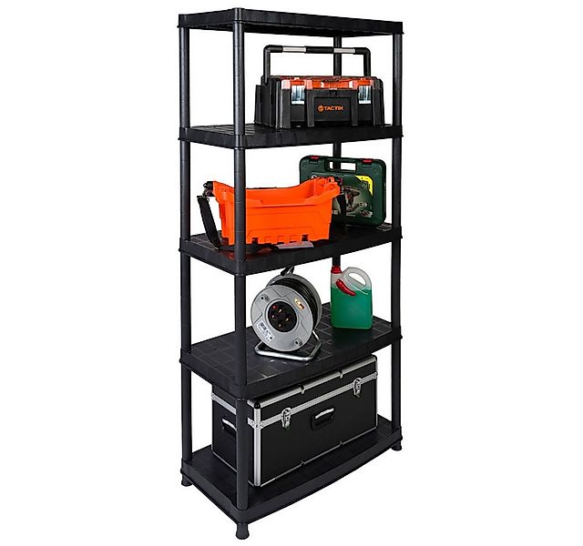 Kreher Schwerlastregal 'Deluxe' mit 5 Böden in Schwarz günstig online kaufen