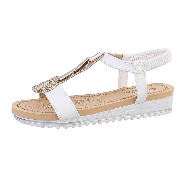 Ital-Design Damen Freizeit Riemchensandalette (86016979) Keilabsatz/Wedge günstig online kaufen