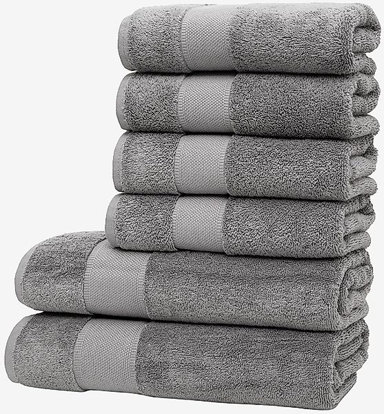 Wolkenfeld Handtuch Set "Premium Low-Twist Baumwolle 550 g/m² – 6-teiliges günstig online kaufen